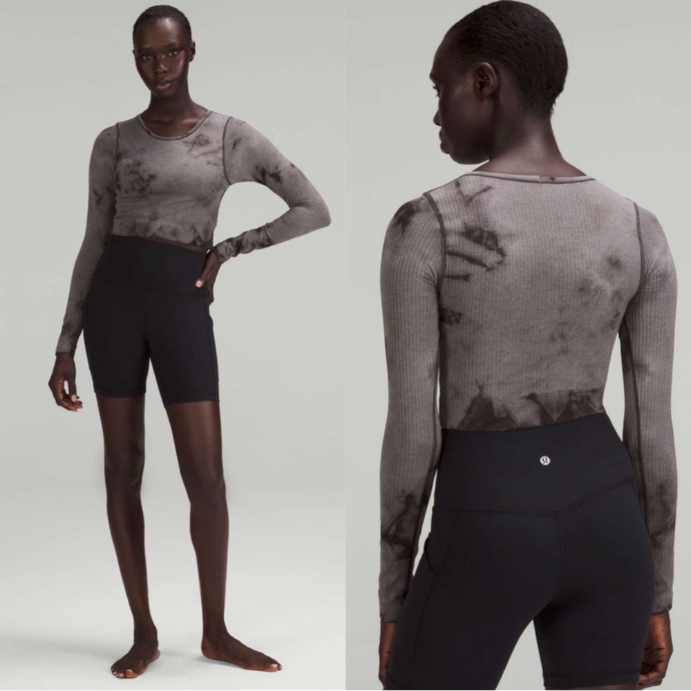 Lululemon Ebb to Street Long Sleeve Shirt *Marble Dye Marble Dye Black Granite 2